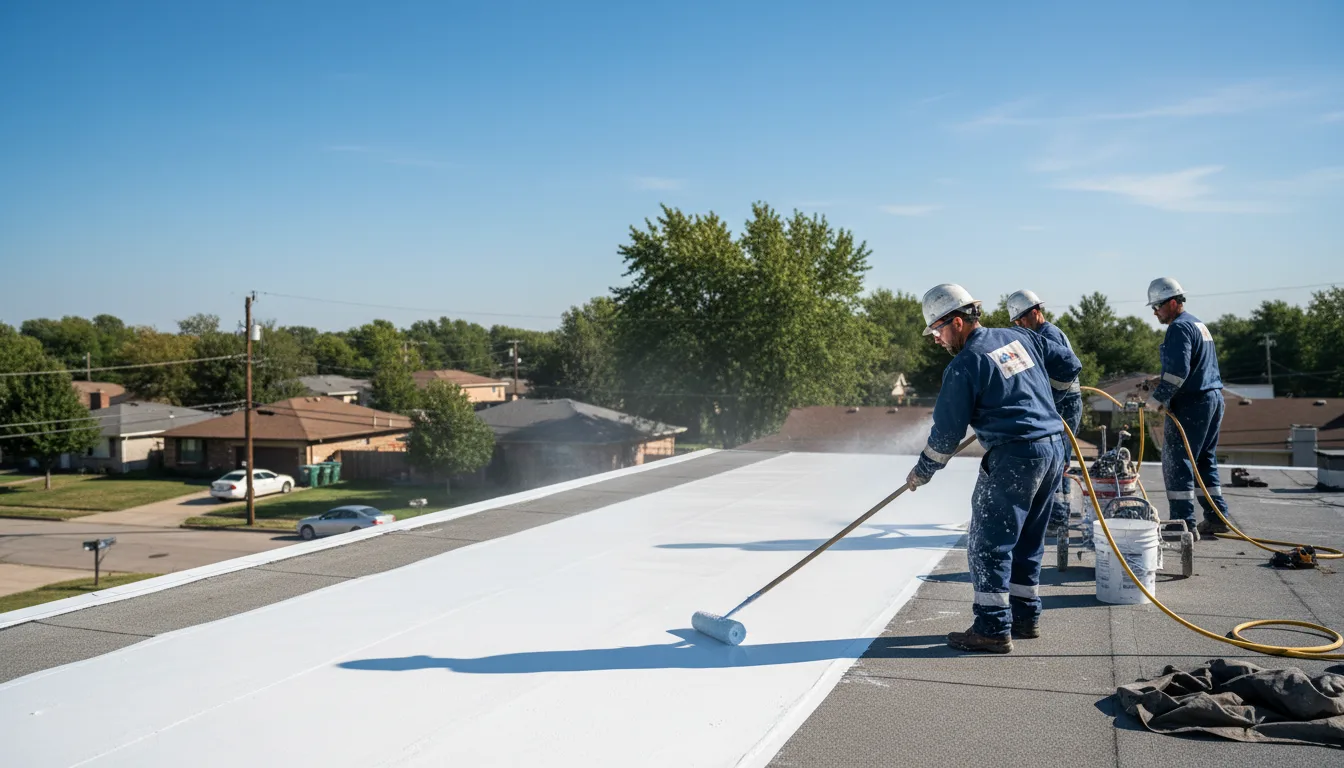 Commercial roof coating in South Wilmington, IL near me